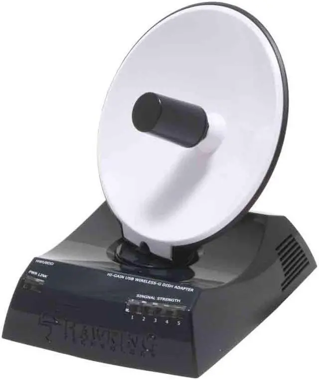 Main image of HAWKING HWU8DD Hi-Gain Wireless-G Dish Adapter IEEE 802.11b/g USB 2.0 Up to 54Mbps Wireless Data Rates