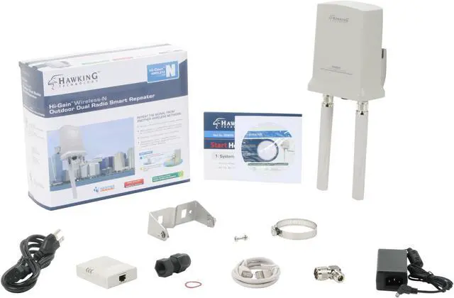 Alt view image 6 of 6 - HAWKING HOW2R1 Hi-Gain Outdoor Wireless-300N Dual Radio Smart Repeater
