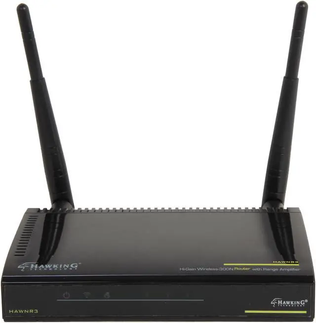 Alt view image 2 of 5 - Hawking Technology Hi-Gain Wireless-300N Router with Range Amplifier (HAWNR3)