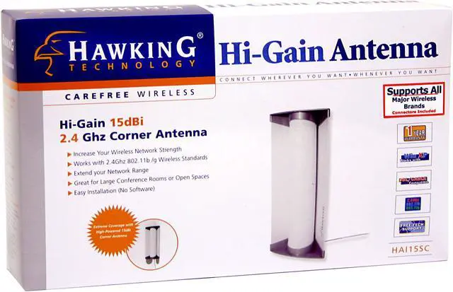 Alt view image 3 of 3 - Hawking Technology Hi-Gain Directional Corner Indoor 15dBi Antenna (HAI15SC)
