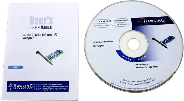 Alt view image 3 of 4 - HAWKING HGA32T Gigabit Ethernet Adapter 10/20/100/200/1000/2000Mbps PCI 1 x RJ45