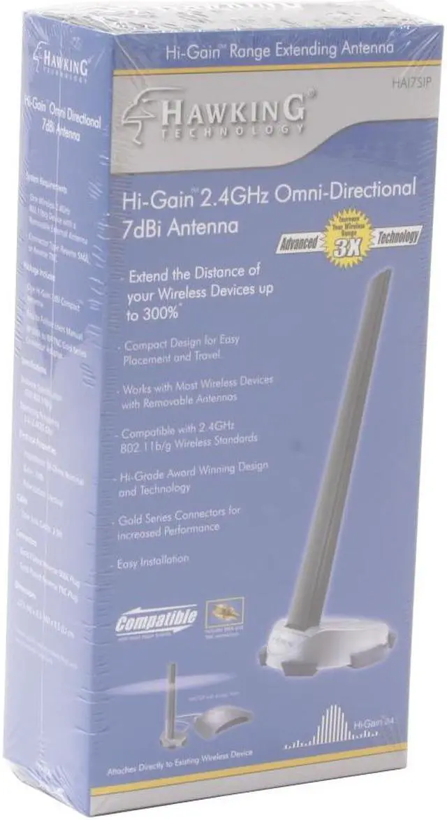 Alt view image 5 of 5 - HAWKING HAI7SIP 2.4GHz Hi-Gain Omni-Directional 7dBi Antenna