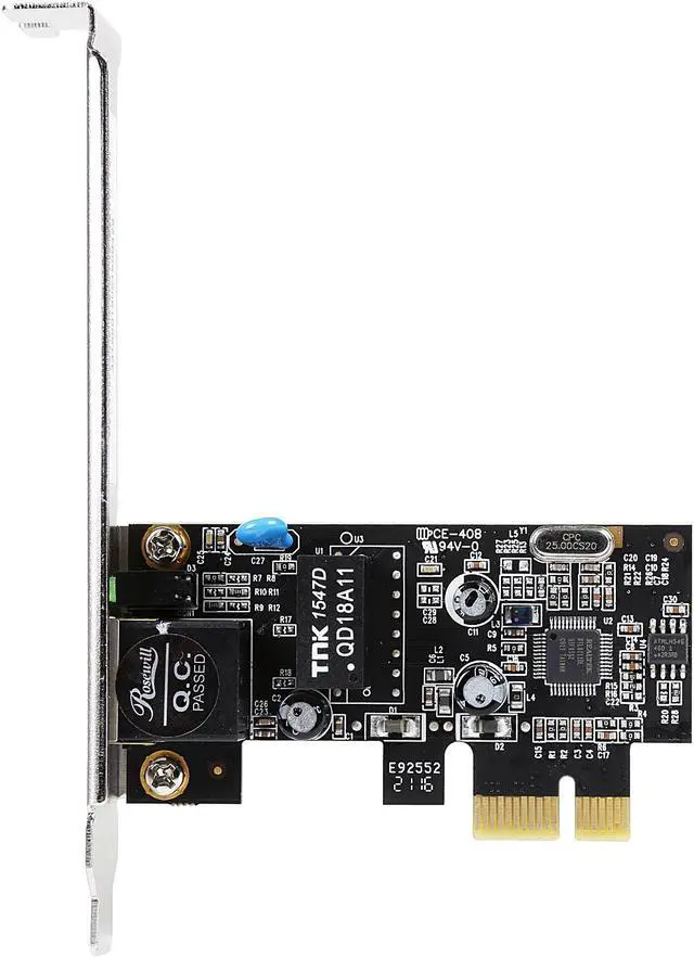 Alt view image 3 of 5 - Rosewill RC-411v3 - Network Adapter 10/100/1000 Mbps PCI-Express 1 x RJ45