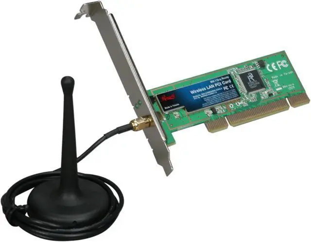 Main image of Rosewill RNX-G300EX Wireless Card IEEE 802.11b/g PCI Up to 54Mbps Data Rates 64/128bit WEP WPA WPA2 802.1x, 802.11i, AES, TKIP with 100cm cable external 2 dBi Antenna
