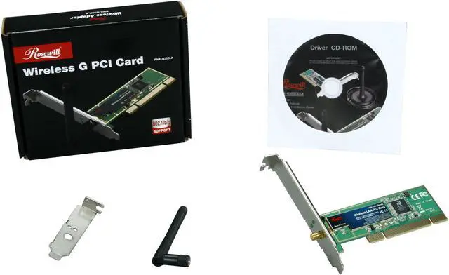 Alt view image 5 of 5 - Rosewill RNX-G300LX - Wireless WRT54 Wi-Fi Adapter - IEEE 802.11b/g, Up to 54 Mbps Data Rate, PCI Interface with 2 dBi Antenna