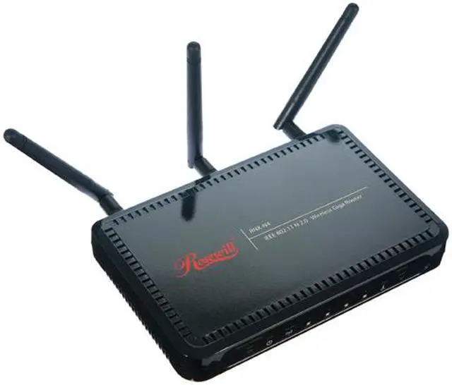 Alt view image 3 of 8 - Rosewill RNX-N4 IEEE 802.11b/g/n Wireless-N 2.0 Gigabit Router (2T3R) Up to 300Mbps Data Rates/ WPA Personal and Enterprise, WPA2, 64 & 128 bit WEP, PSK, TKIP, AES Security/ Stream Engine Inside/ Blue LED Indicator