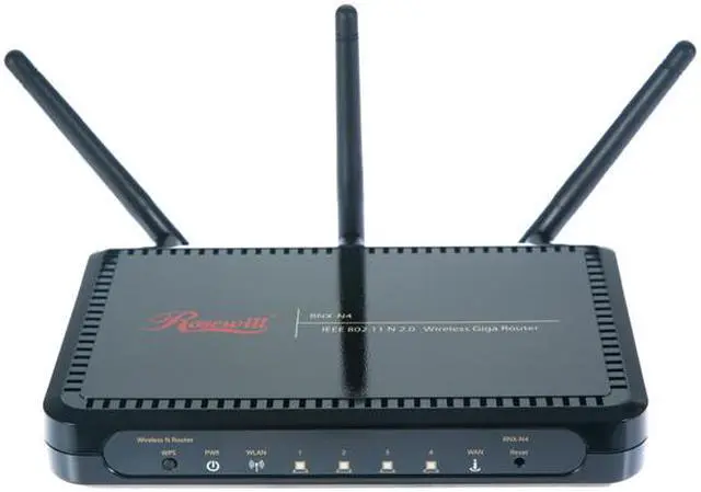 Alt view image 4 of 8 - Rosewill RNX-N4 IEEE 802.11b/g/n Wireless-N 2.0 Gigabit Router (2T3R) Up to 300Mbps Data Rates/ WPA Personal and Enterprise, WPA2, 64 & 128 bit WEP, PSK, TKIP, AES Security/ Stream Engine Inside/ Blue LED Indicator