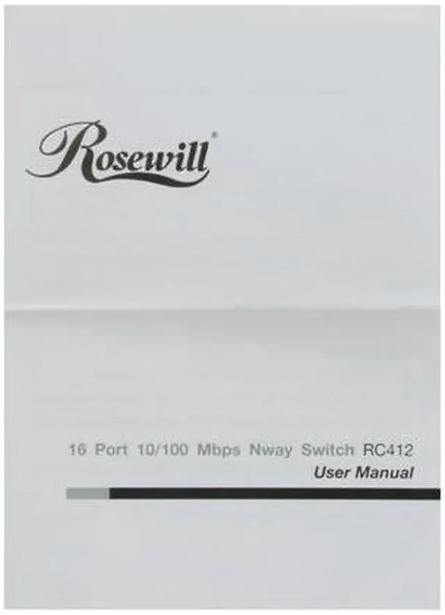 Alt view image 7 of 8 - Rosewill RC-412 10/100Mbps Switch 16 x RJ45 8K MAC Address Table