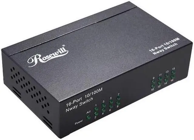 Main image of Rosewill RC-412 10/100Mbps Switch 16 x RJ45 8K MAC Address Table