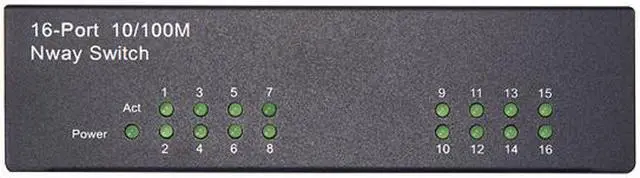 Alt view image 3 of 8 - Rosewill RC-412 10/100Mbps Switch 16 x RJ45 8K MAC Address Table