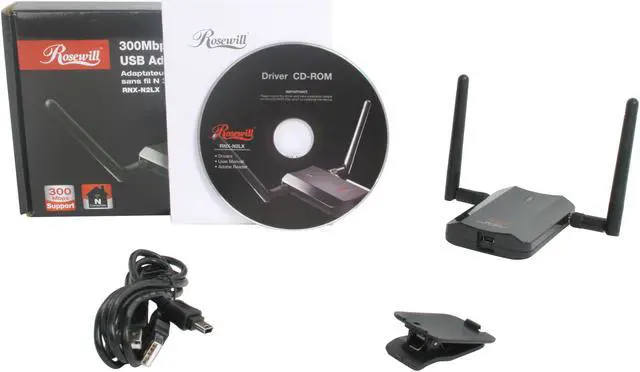 Alt view image 5 of 5 - Rosewill RNX-N2LX Wireless Adapter IEEE 802.11b/g/n USB 2.0 Up to 300Mbps Wireless Data Rates