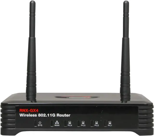 Alt view image 2 of 5 - Rosewill RNX-GX4 Wireless-G Broadband Router / Open Source & DD-WRT Firmware support IEEE 802.3/3u, IEEE 802.11b/g