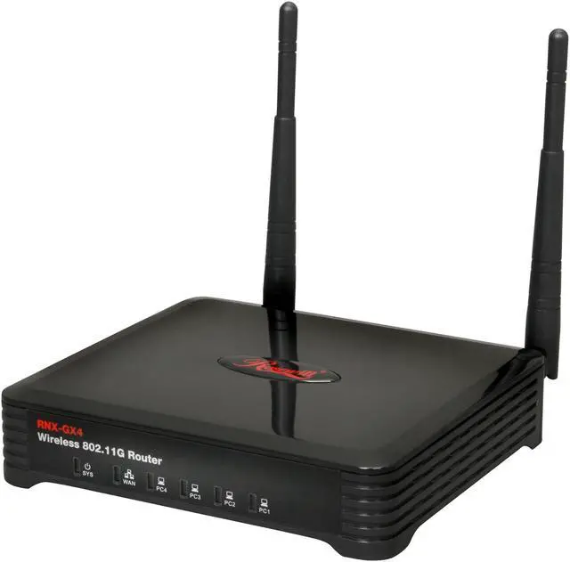 Main image of Rosewill RNX-GX4 Wireless-G Broadband Router / Open Source & DD-WRT Firmware support IEEE 802.3/3u, IEEE 802.11b/g