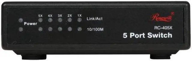 Alt view image 2 of 3 - Rosewill RC-405X 10/100Mbps 5-Port Fast Ethernet Switch