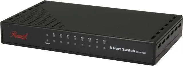 Main image of Rosewill RC-408X 10/100Mbps 8-Port Fast Ethernet Switch