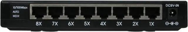Alt view image 4 of 5 - Rosewill RC-408X 10/100Mbps 8-Port Fast Ethernet Switch