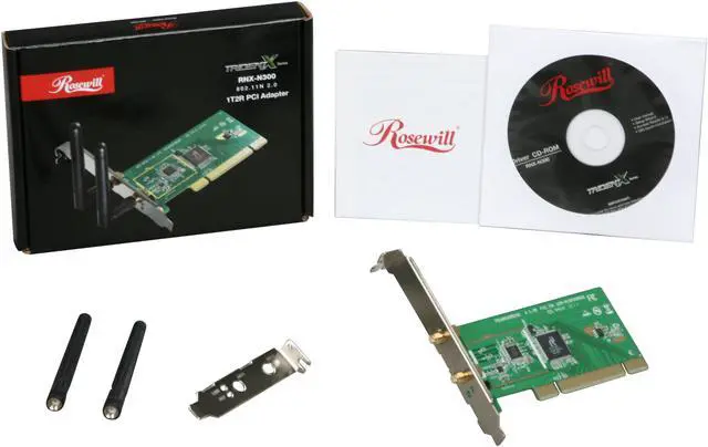 Alt view image 5 of 5 - Rosewill RNX-N300 Wireless N Adapter IEEE 802.11b/g/n PCI (1T2R) Up to 300Mbps download and 150 Mbps upload Data Rates/ WPA/WPA2 (AES, 64,128-WEP with shared-key authentication) Cisco CCS V1.0, V2.0 and V3.0 compliant/ Vista/ Win7