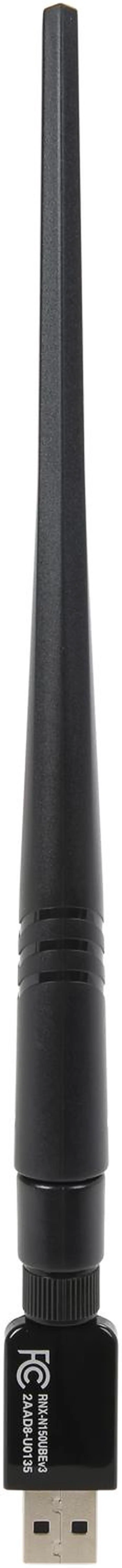 Alt view image 3 of 4 - Rosewill RNX-N150UBEv3, Wireless N150 Wi-Fi Adapter, IEEE 802.11b/g/n, Up to 150 Mbps Wireless Data Rates, USB 2.0 Interface, 1 x 5 DBi Detachable High Gain Antennas, Win 10 Support