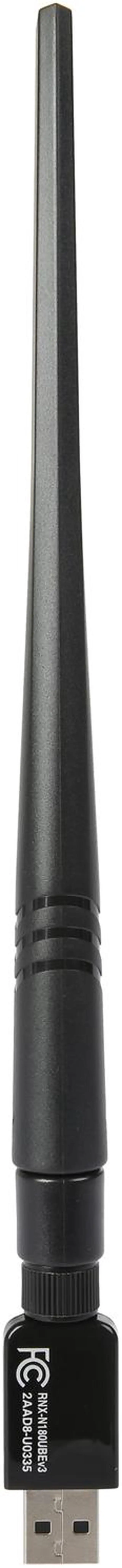 Alt view image 4 of 5 - Rosewill RNX-N180UBEv3 - Wireless High Gain N300 Wi-Fi Adapter - IEEE 802.11b/g/n, (2T2R), Up to 300 Mbps Data Rates, USB 2.0 Cradle, 5 dBi High Power Antenna