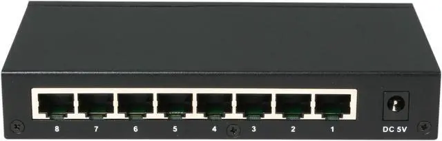 Alt view image 4 of 5 - Rosewill RC-416 – 10 / 100 / 1000 Mbps 8-Port Gigabit Green Ethernet Desktop Switch in Metal Enclosure - 3-Year Warranty