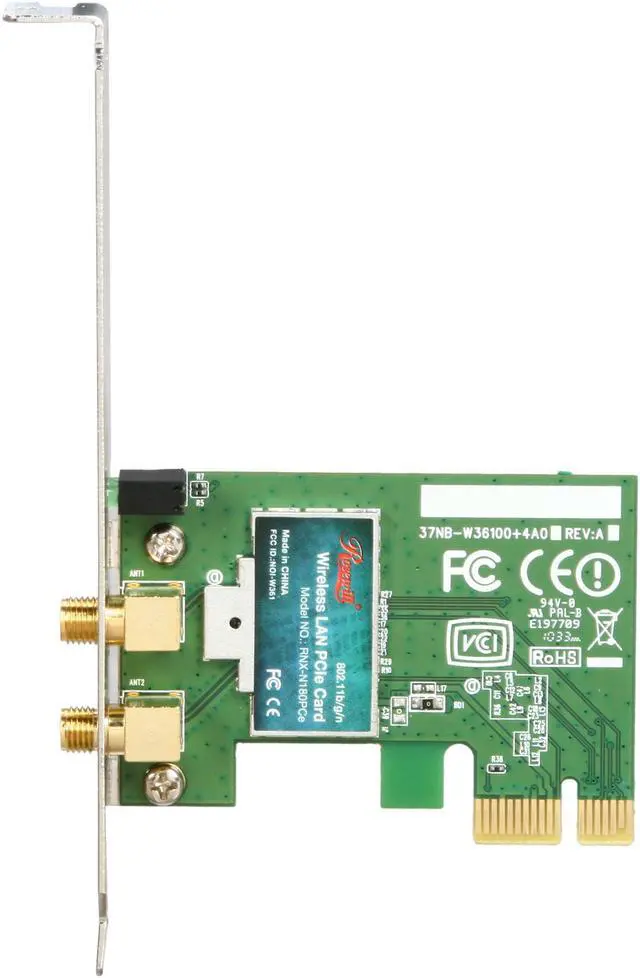 Alt view image 3 of 5 - Rosewill RNX-N180PCe Wireless Adapter IEEE 802.11b/g/n PCI Express Revision 1.1 Up to 300Mbps Wireless Data Rates