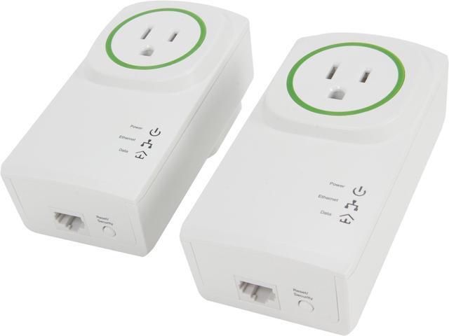 Main image of Rosewill RPLC-201PKIT 200Mbps Powerline AV Pass-Through Adapter (Starter Kit - 2 Units) Up to 200Mbps