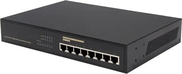 Main image of Rosewill RGS-108P - Two (2) or Four (4) Port Ethernet Desktop Gigabit PoE Switch with Metal Enclosure