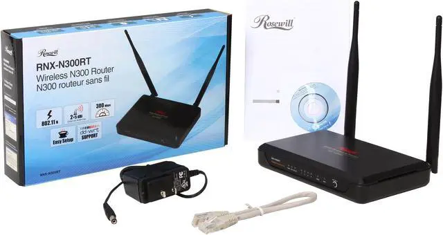 Alt view image 7 of 6 - Rosewill RNX-N300RTv2 - Wireless N300 Router - IEEE 802.11 b/g/n, Up to 300 Mbps Wi-Fi Data Rates, 2 x 5 dBi Fixed Antenna