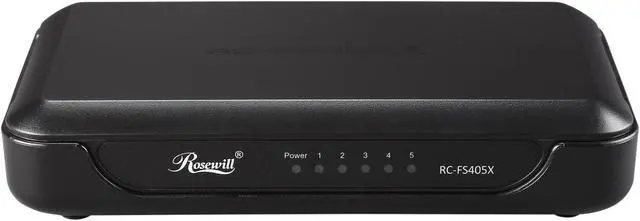 Alt view image 2 of 6 - Rosewill RC-FS405X - 10/100Mbps 5-Port Unmanaged Power-Saving Desktop Switch