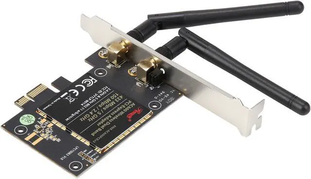 Alt view image 6 of 6 - Rosewill Wi-Fi Adapter / Wireless AC600 Adapter / PCI Express Network Card, Dual Band Wireless 11AC Wi-Fi Card / Adapter, Up to 433 Mbps (5.0 GHz) + 150 Mbps (2.4 GHz) - RNX-AC600PCEv3