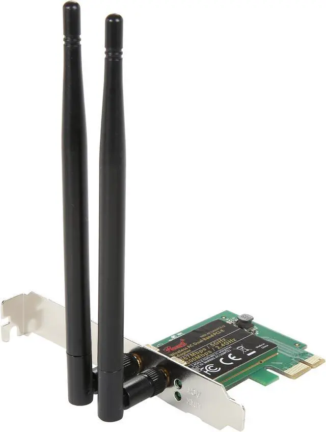 Main image of Rosewill RNX-AC1200PCEv2 AC1200 802.11AC PCI Express Wi-Fi Adapter, Dual Band 2.4 GHz 300 Mbps + 5 GHz 867 Mbps Wireless Network PCIe Card Including Low-profile Bracket, Support Windows XP / 7 / 8.1 / 10