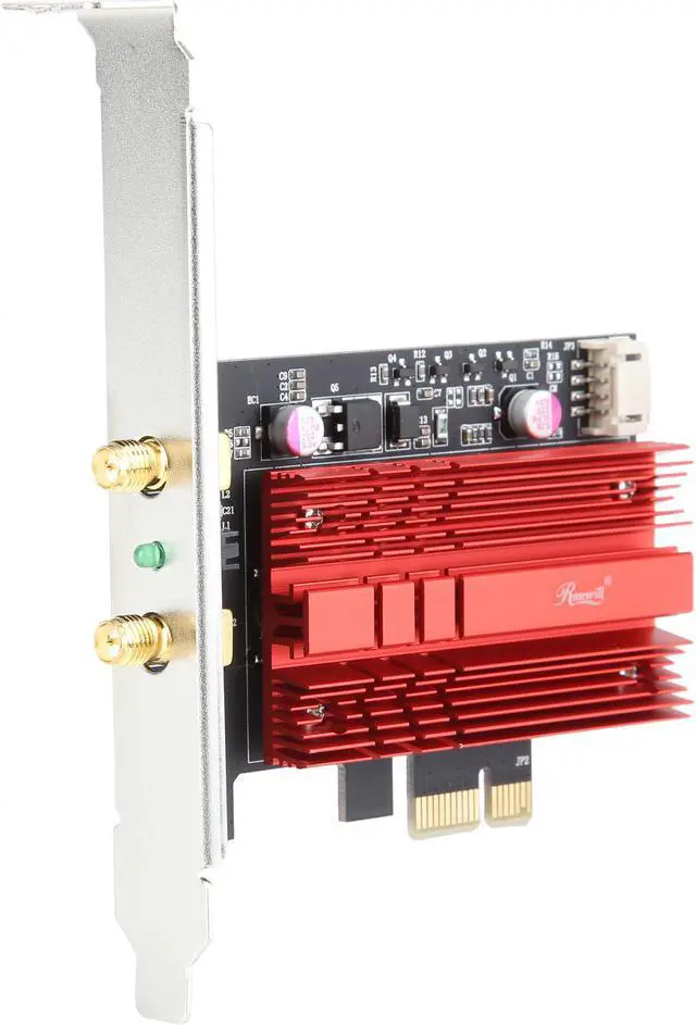 Alt view image 3 of 8 - Rosewill RNX-AC2030PCE, Dual Band Wireless AC2030 Wi-Fi Adapter, Up to 1730 Mbps (5.0 GHz) + 300 Mbps (2.4 GHz) Wireless Data Rates, PCI-Express Interface, 2 x External Antennas, Bluetooth 5.0