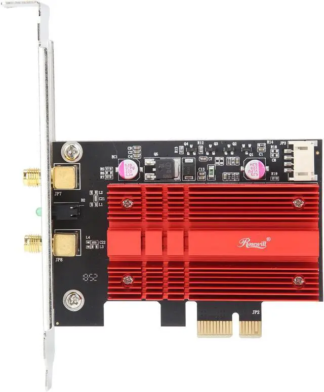 Alt view image 4 of 8 - Rosewill RNX-AC2030PCE, Dual Band Wireless AC2030 Wi-Fi Adapter, Up to 1730 Mbps (5.0 GHz) + 300 Mbps (2.4 GHz) Wireless Data Rates, PCI-Express Interface, 2 x External Antennas, Bluetooth 5.0