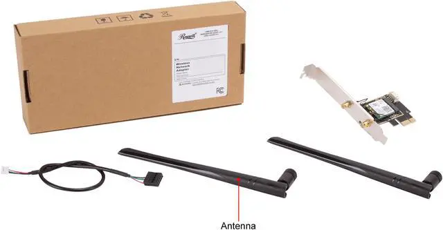 Alt view image 5 of 5 - Rosewill PCI-e WiFi 6 Network Card AX3000Mbps Bluetooth 5.0 Adapter - Wireless PCI Express Wi-Fi Adapters 802.11AX AX200 2.4GHz/5.8GHz Dual Band Antenna for Windows 10