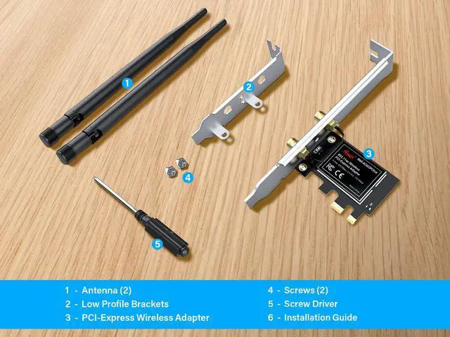 Alt view image 7 of 7 - Rosewill RNX-AC600PCEV4 PCI Express Wireless Dual Band Adapter
