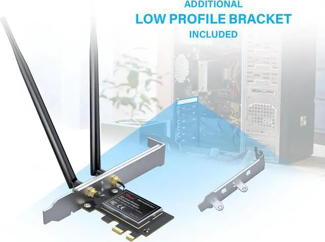 Alt view image 3 of 7 - Rosewill RNX-AC600PCEV4 PCI Express Wireless Dual Band Adapter