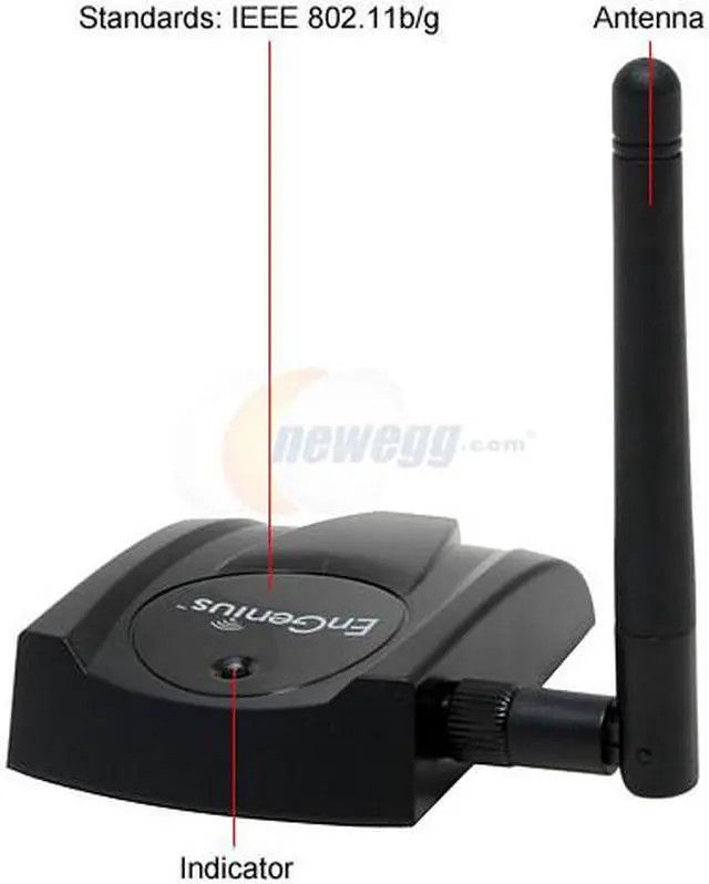 Alt view image 4 of 7 - EnGenius EUB-362EXT 802.11g High Power 200mW Wireless USB Adapter w/ Removable Antenna
