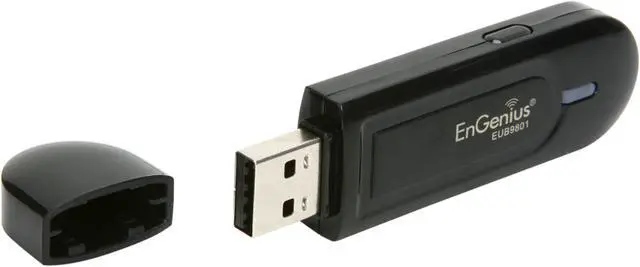 Alt view image 2 of 5 - EnGenius EUB9801 Dual-Band Wireless N Adapter 300Mbps on 2.4GHz or 300Mbps on 5GHz, USB 2.0, WPS Button