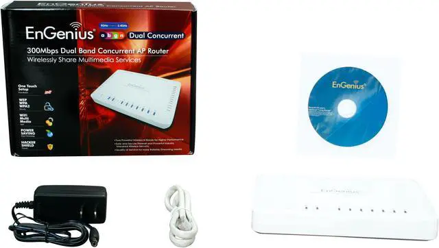 Alt view image 6 of 6 - EnGenius ESR7750 2.4GHz / 5GHz Simultaneous IEEE802.11 a/b/g/n Dualband Wireless N Router