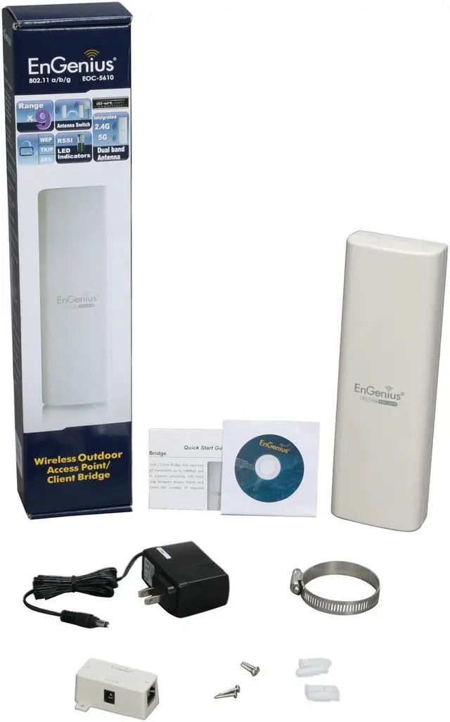 Alt view image 4 of 4 - EnGenius EOC-5610 802.11a/g Outdoor High Power 600mW Bridge/Access Point with Dual Antennas