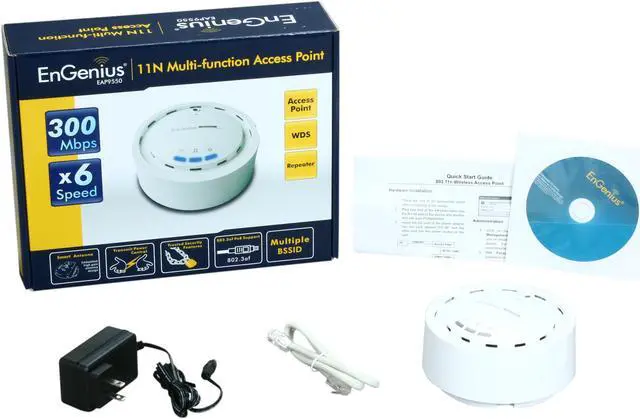 Alt view image 5 of 5 - EnGenius EAP9550 N300 Wireless Access Point/Repeater