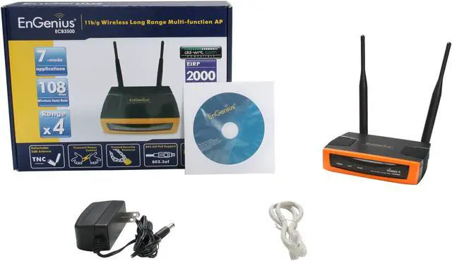 Alt view image 5 of 5 - EnGenius ECB3500 Wireless Access Point/Client Bridge Long Range 802.11b/g up to 108Mbps with 5dBi external antenna / 600mW High Power for Long Range