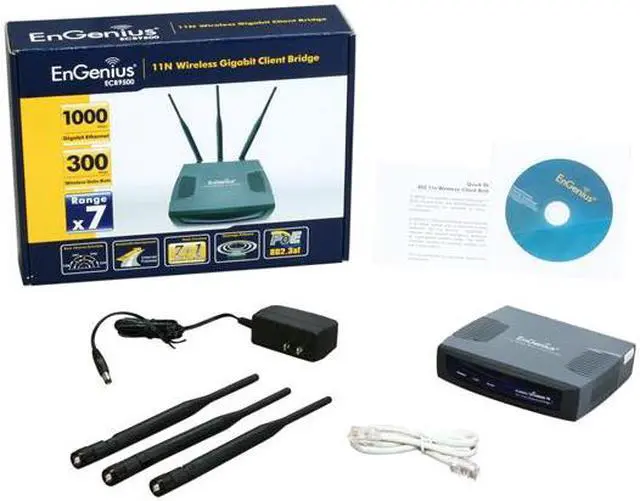 Alt view image 5 of 5 - EnGenius ECB9500 Wireless Access Point / Bridge / Repeater / Router with Gigabit & 802.3af PoE