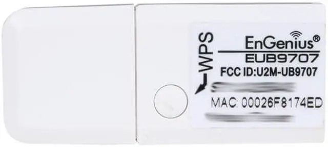 Alt view image 4 of 5 - EnGenius EUB9707 Wireless-N Mini Adapter IEEE 802.11b/g/n, Up to 150Mbps, WPS Button