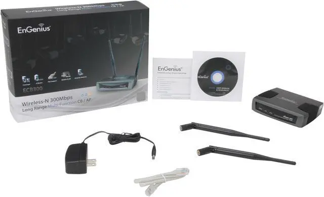 Alt view image 5 of 5 - EnGenius ECB300 N300 High Transmit RF (up to 29 dBm) Wireless Access Point/CB/WDS w/ AP Management Software