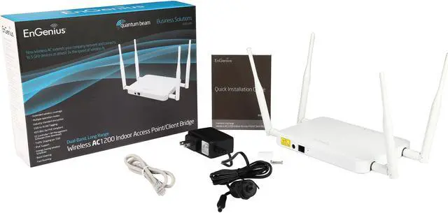 Alt view image 7 of 7 - EnGenius ECB1200 2x2 802.11ac Desktop Dual Band AC1200 High-powered Long-range Wireless Indoor Access Point/Client Bridge