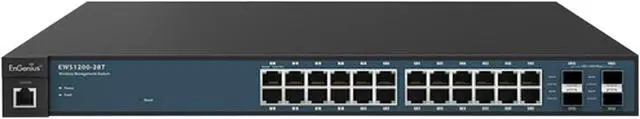 Alt view image 2 of 3 - EnGenius EWS1200-28TFP Managed 24-Port Gigabit Managed PoE+ Switch