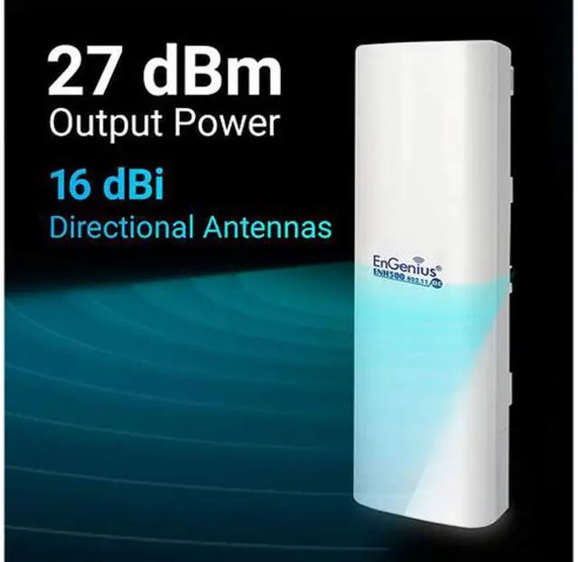 Alt view image 5 of 8 - EnGenius ENH500V3 Wi-Fi 5 Wave 2 Outdoor AC867 5 GHz Wireless Bridge