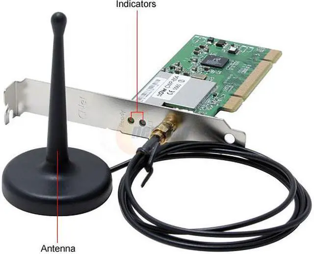 Alt view image 3 of 7 - CNet CWP-854 Wireless-G Adapter IEEE 802.11b/g PCI Up to 54Mbps Wireless Data Rates