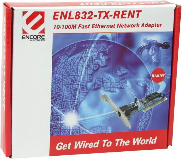 Alt view image 4 of 4 - ENCORE ENL832-TX-RENT Fast Ethernet Adapter 10/100Mbps PCI 1 x RJ45
